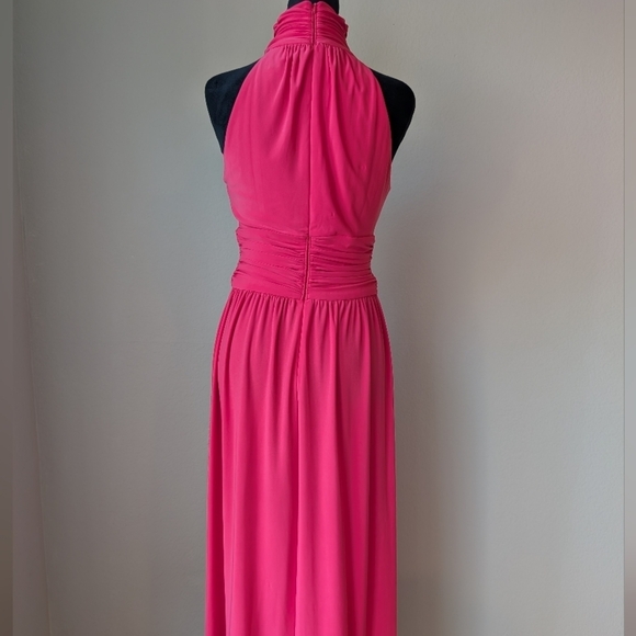 Eliza J High Neck Sleeveless Long Dress in Coral Pink Size 4 - Picture 11 of 14
